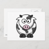 ピンクおもしろいの鼻マンガ牛のファーム動物 ポストカード (正面/裏面)