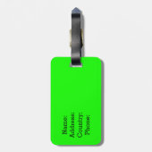 ピンクおもしろいは私の持ち主に似ていない ラゲッジタグ (裏面縦)