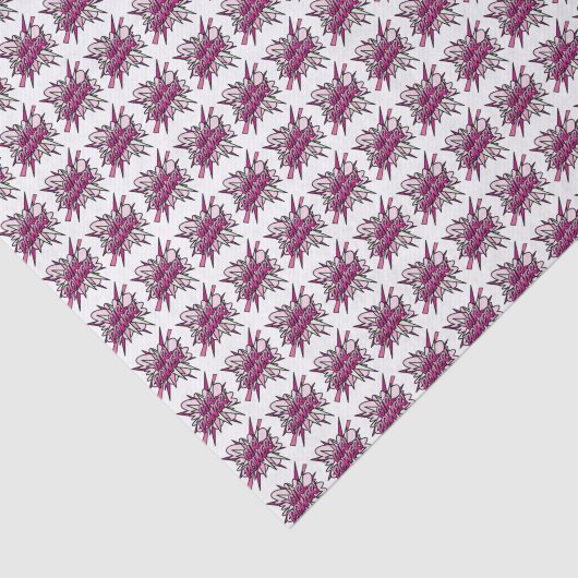 ピンクおもしろいガールパワーモダンタイポグラフィ 薄葉紙 (詳細)