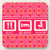 ピンクおもしろいショア食べプライスショップ賞 コースター (正面)