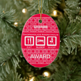 ピンクおもしろいショア食べプライスショップ賞 セラミックオーナメント