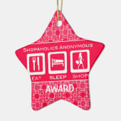 ピンクおもしろいショア食べプライスショップ賞 セラミックオーナメント (左)