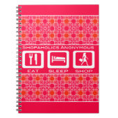 ピンクおもしろいショア食べプライスショップ賞 ノートブック (正面)