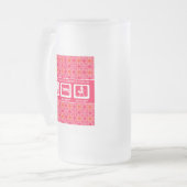 ピンクおもしろいショア食べプライスショップ賞 フロストグラスビールジョッキ (正面左)