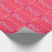 ピンクおもしろいショア食べプライスショップ賞 ラッピングペーパー (角)