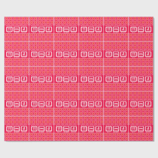 ピンクおもしろいショア食べプライスショップ賞 ラッピングペーパー (フラット)