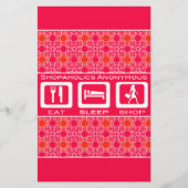 ピンクおもしろいショア食べプライスショップ賞 便箋 (正面)