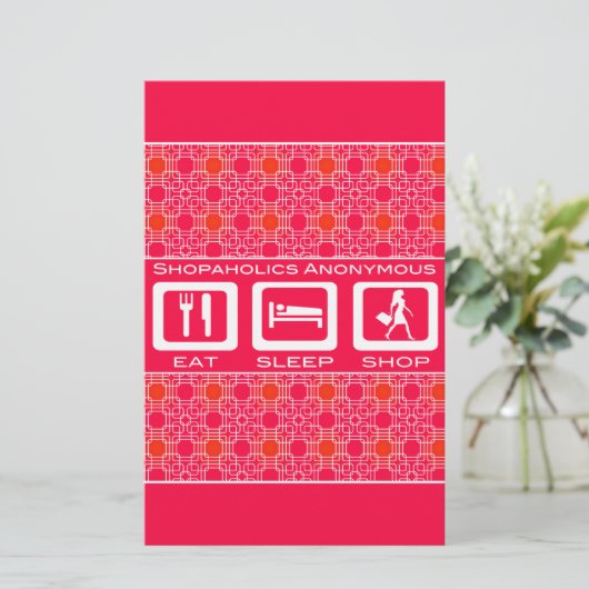 ピンクおもしろいショア食べプライスショップ賞 便箋 (スタンド正面)