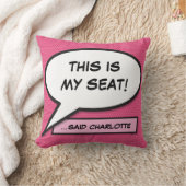 ピンクおもしろいスパーソナライズされたピーの音声バモダンブ クッション (ブランケット)