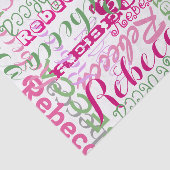 ピンクおもしろいネームコラージュアロバープリント 薄葉紙 (詳細)