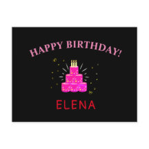 ピンクおもしろいハッピーバースデー隔離子牛