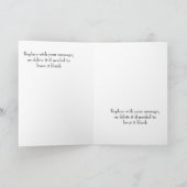 ピンクおもしろいハートラブヴァレンティーンズデイ引用文 ノートカード (内部)