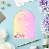 ピンクおもしろいピックボール30th誕生日パーティの招待状 アクリル招待状 (インサイチュ (ウェディング))