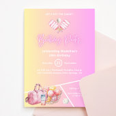 ピンクおもしろいピックボール30th誕生日パーティの招待状 招待状