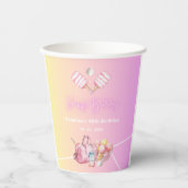 ピンクおもしろいピックボール30th誕生日パーティー 紙コップ (正面)