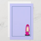 ピンクおもしろいペンギン漫画 便箋 (正面/裏面)