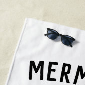 ピンクおもしろいメルミンゴフラミンゴマーメイドサマータオル ビーチタオル (インサイチュ)