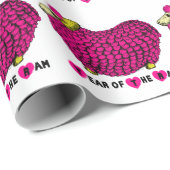 ピンクおもしろいラム年中国の〔占星術の〕十二宮図ギフト紙 ラッピングペーパー (ロールコーナー)