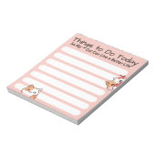 ピンクおもしろい色をリストする猫好き ノートパッド (回転)