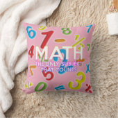 ピンクおもしろい色を数える唯一の主題である数学 クッション (ブランケット)