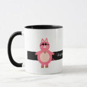 ピンクおもしろい豚 マグカップ (左)