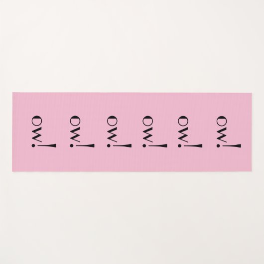 ピンクおもしろい「痛い！」 モダンタイポグラフィおもしろい ヨガマット (正面(横))