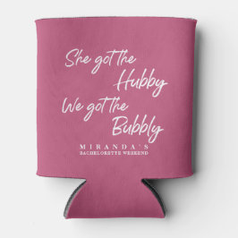 ピンクおもしろいWe the 得 bubblyバチェロレッテ 缶クーラー