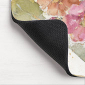 ピンクおよびオレンジサクラソウ マウスパッド (コーナー)