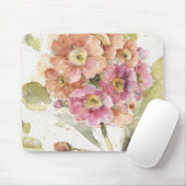 ピンクおよびオレンジサクラソウ マウスパッド (マウス)