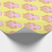 ピンクおよびオレンジタコ ラッピングペーパー (角)