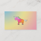 ピンクおよびオレンジユニコーン 名刺 (裏面)
