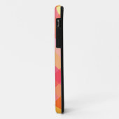 ピンクおよびオレンジ格子縞 Case-Mate iPhoneケース (裏面/左)