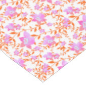 ピンクおよびオレンジ水彩画の花 テーブルクロス (アングル)