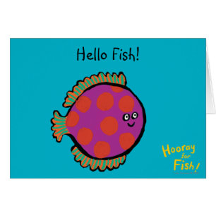 ピンクおよびオレンジ水玉模様の魚