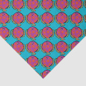 ピンクおよびオレンジ水玉模様の魚 薄葉紙 (詳細)