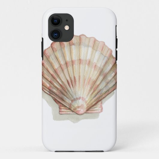 ピンクおよびクリーム色の貝殻 Case-Mate iPhoneケース (裏面)