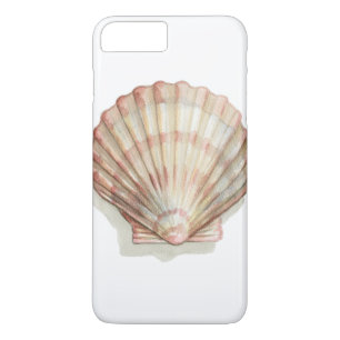 ピンクおよびクリーム色の貝殻 iPhone 8 PLUS/7 PLUSケース