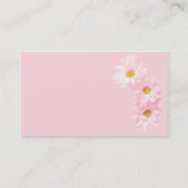 ピンクおよびデイジーの花の名刺 名刺 (裏面)