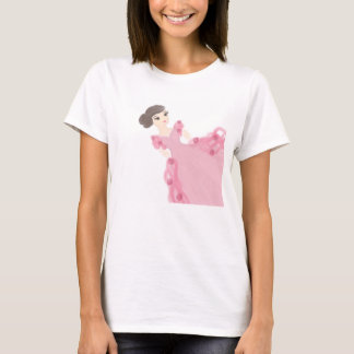 ピンクおよびバラ Tシャツ