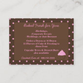 ピンクおよびブラウンのカップケーキの"ぽっちゃりした"名刺 名刺 (裏面)