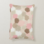 ピンクおよびブラウンのミイラパターン アクセントクッション (裏面(縦))