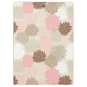 ピンクおよびブラウンのミイラパターン クリップボード (裏面)