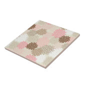 ピンクおよびブラウンのミイラパターン タイル (側面)