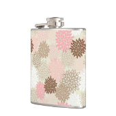 ピンクおよびブラウンのミイラパターン フラスク (左)