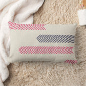 ピンクおよび海軍アステカな種族の矢 ランバークッション (ブランケット)