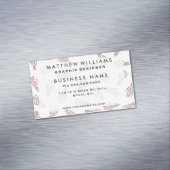 ピンクおよび灰色のかわいいスニーカーパターン マグネット名刺 (インサイチュ)