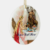 ピンクおよび獣の美しい セラミックオーナメント (右)