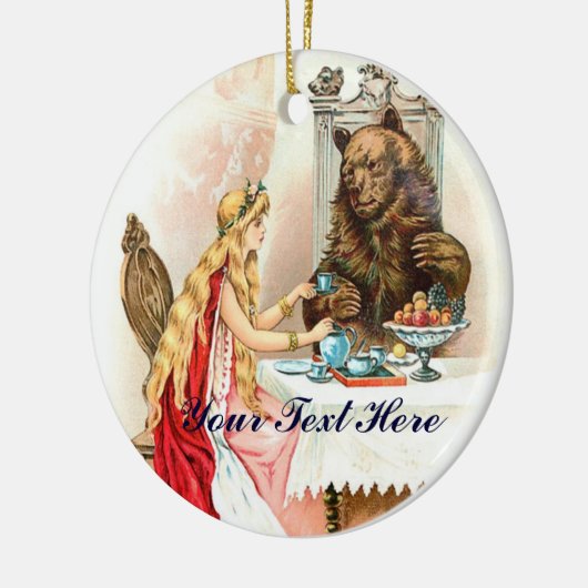 ピンクおよび獣の美しい セラミックオーナメント (左)