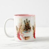 ピンクおよび獣の美しい ツートーンマグカップ (左)