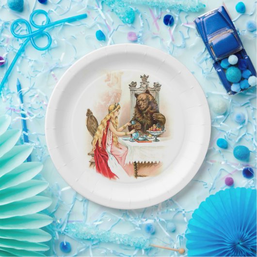 ピンクおよび獣の美しい ペーパープレート (パーティー)